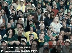Face recognition in a crowd
